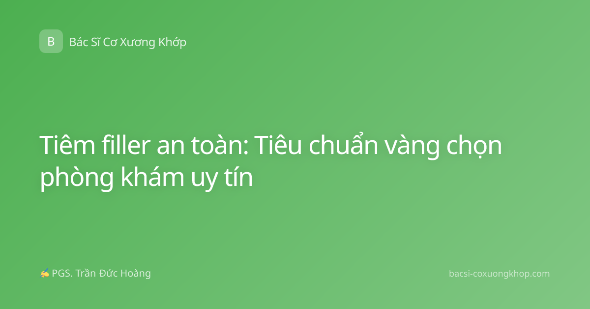 Tiêm filler an toàn: Tiêu chuẩn vàng chọn phòng khám uy tín