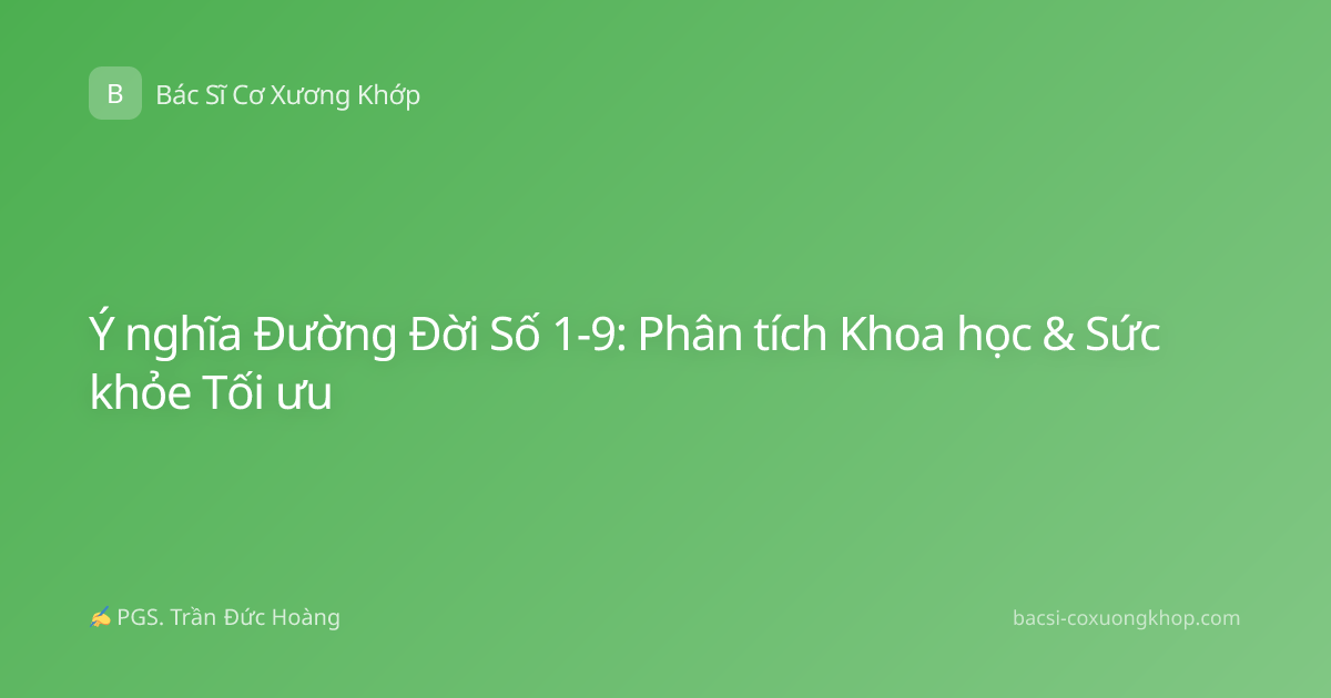 Ý nghĩa Đường Đời Số 1-9: Phân tích Khoa học & Sức khỏe Tối ưu
